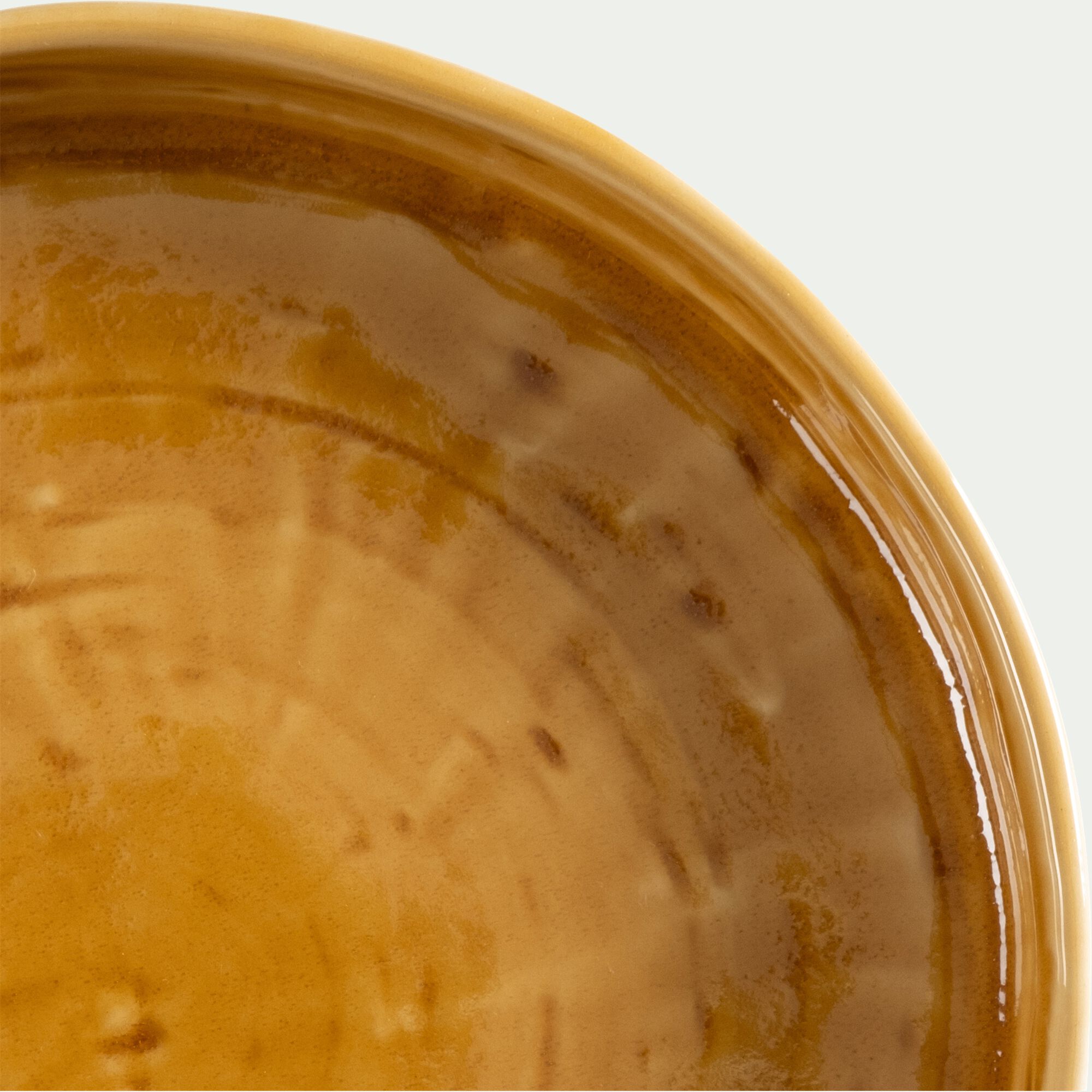 AMARELLO - Assiette à dessert en grès D18,5cm - jaune argan
