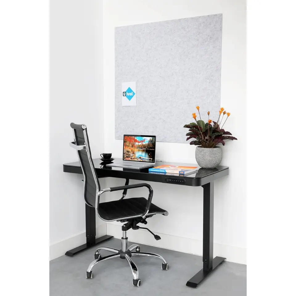 Akoestisch wandpaneel PET-vilt - 100x100 cm - Lichtgrijs