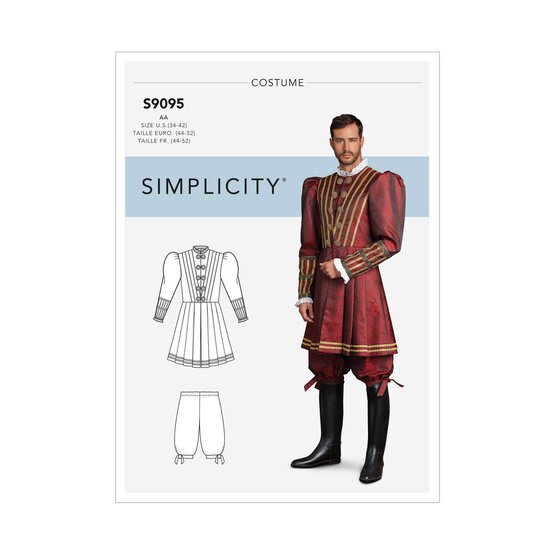 Simplicity Men’s Costume Sewing Pattern S9095 (BB 44-52)