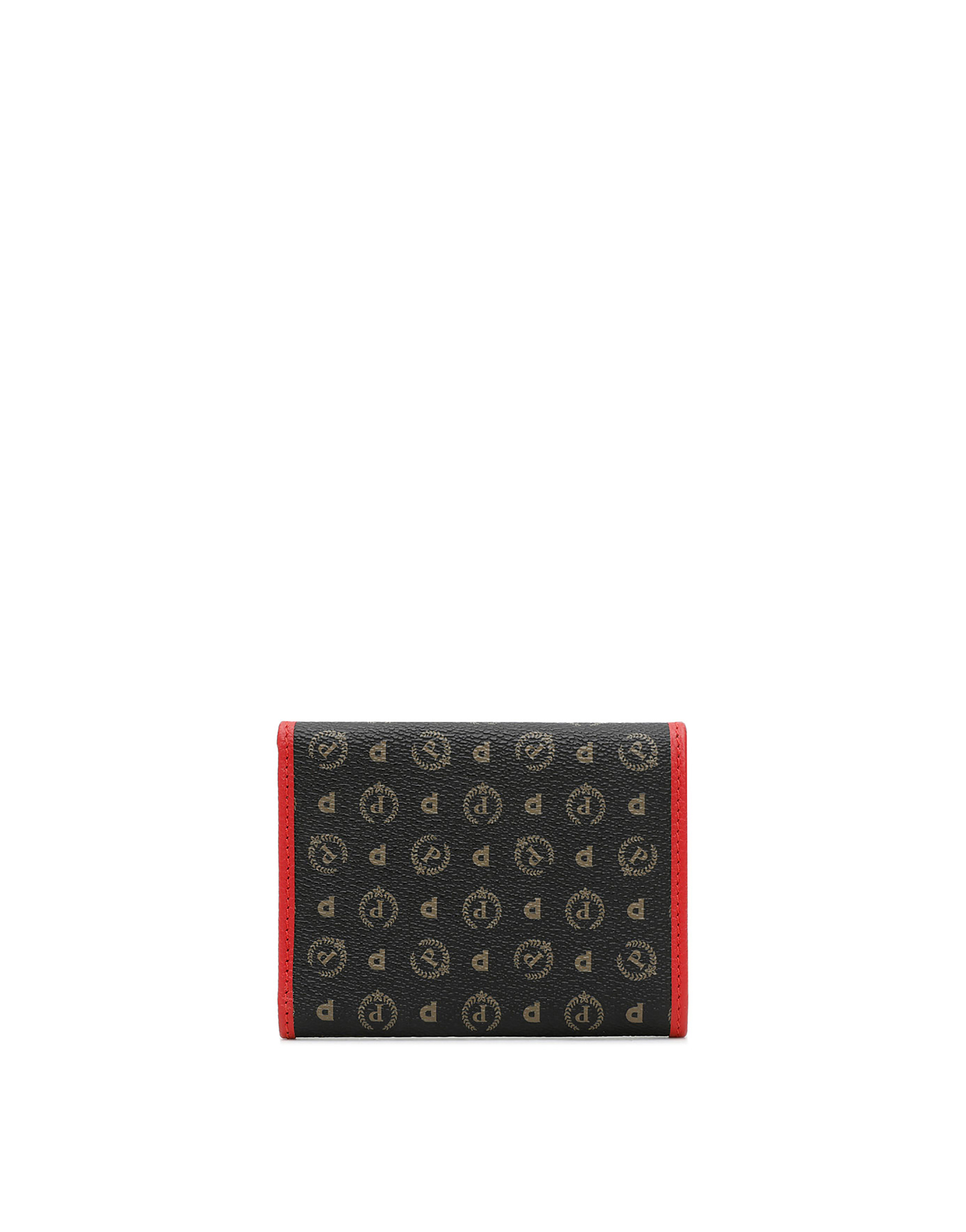 Portafoglio Con Bottone Heritage Logo Classic Nero/lacca