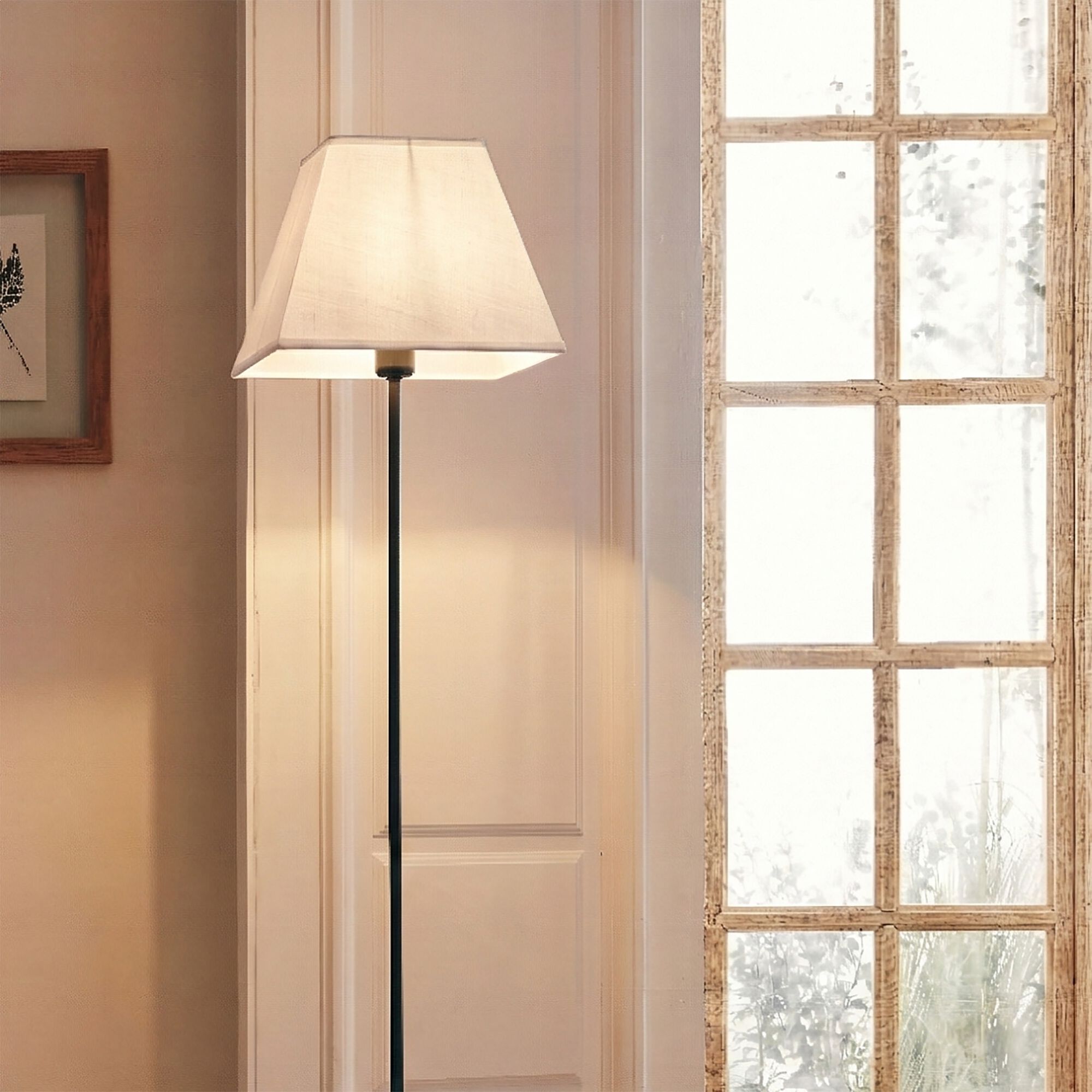 MISTRAL - Abat-jour en coton l25cm - blanc capelan