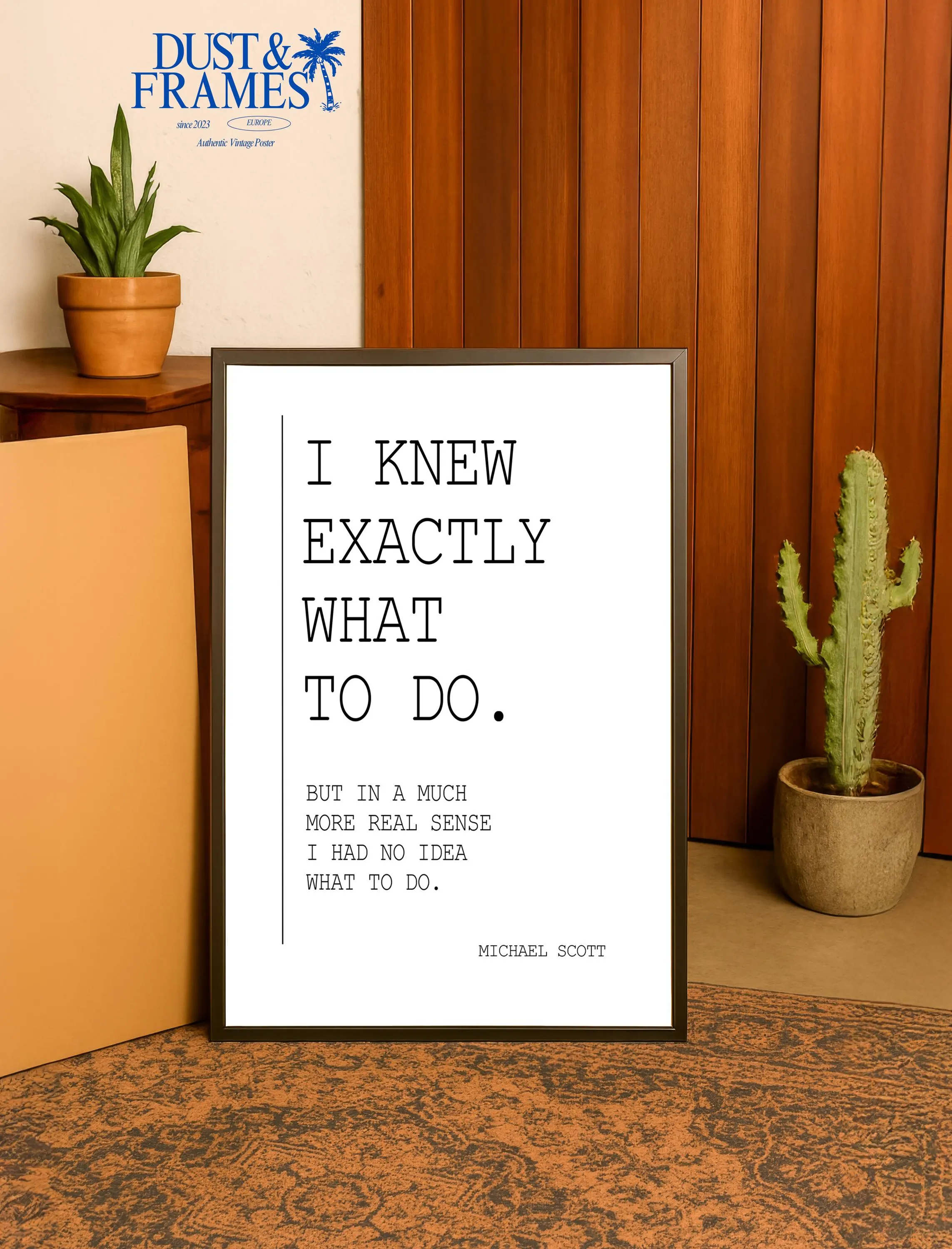 I Knew Exactly What to Do, Office Wall Art, Michael Scott Quotes, Office Quote, The Office Tv Show Poster, Office Decor