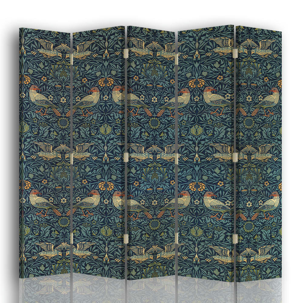 - Paravent - Cloison Bird - William Morris 180x170cm (5 volets)