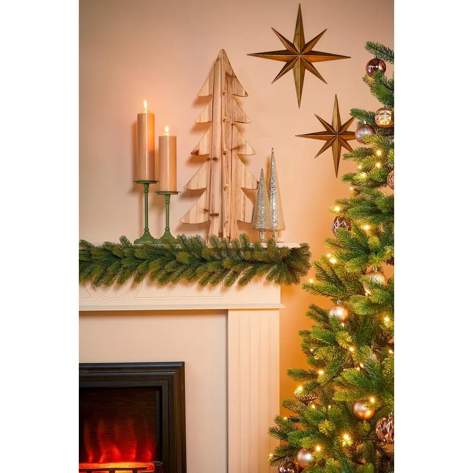 House of Seasons Decoratie Kerstboom - H78 x &Oslash;36 cm - Bruin