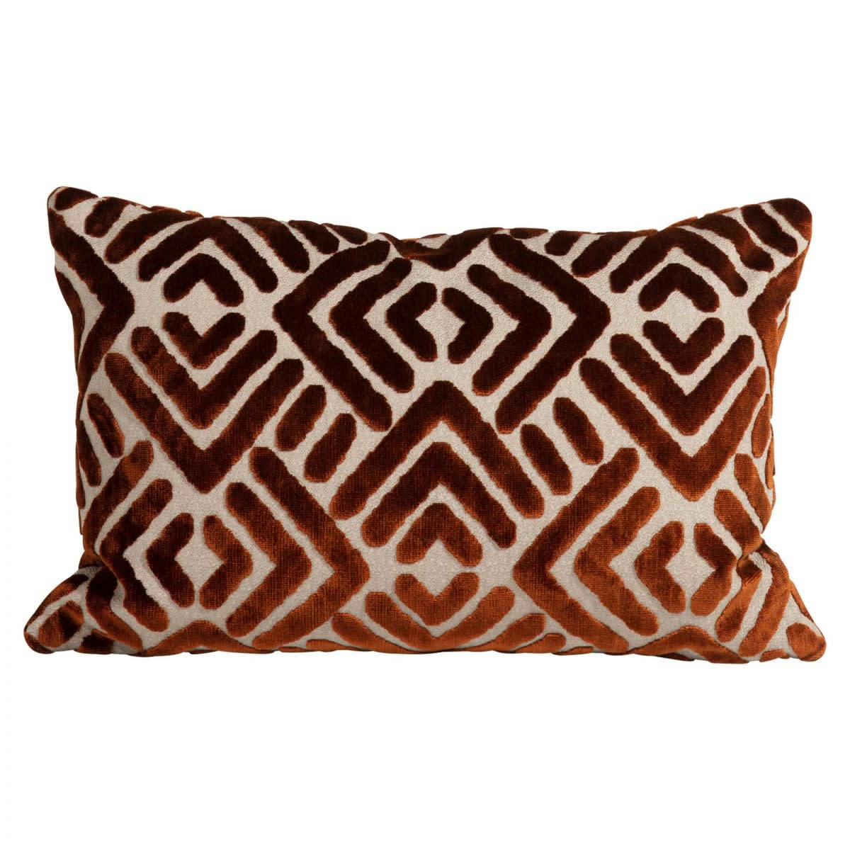 MAINTENANT - Housse de coussin en velours jacquard bronze et gris 40x65