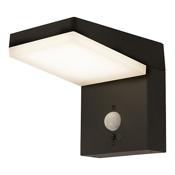 Applique murale extérieure solaire LED intégrée à détection Tomman 650 lm IP44 noir GoodHome
