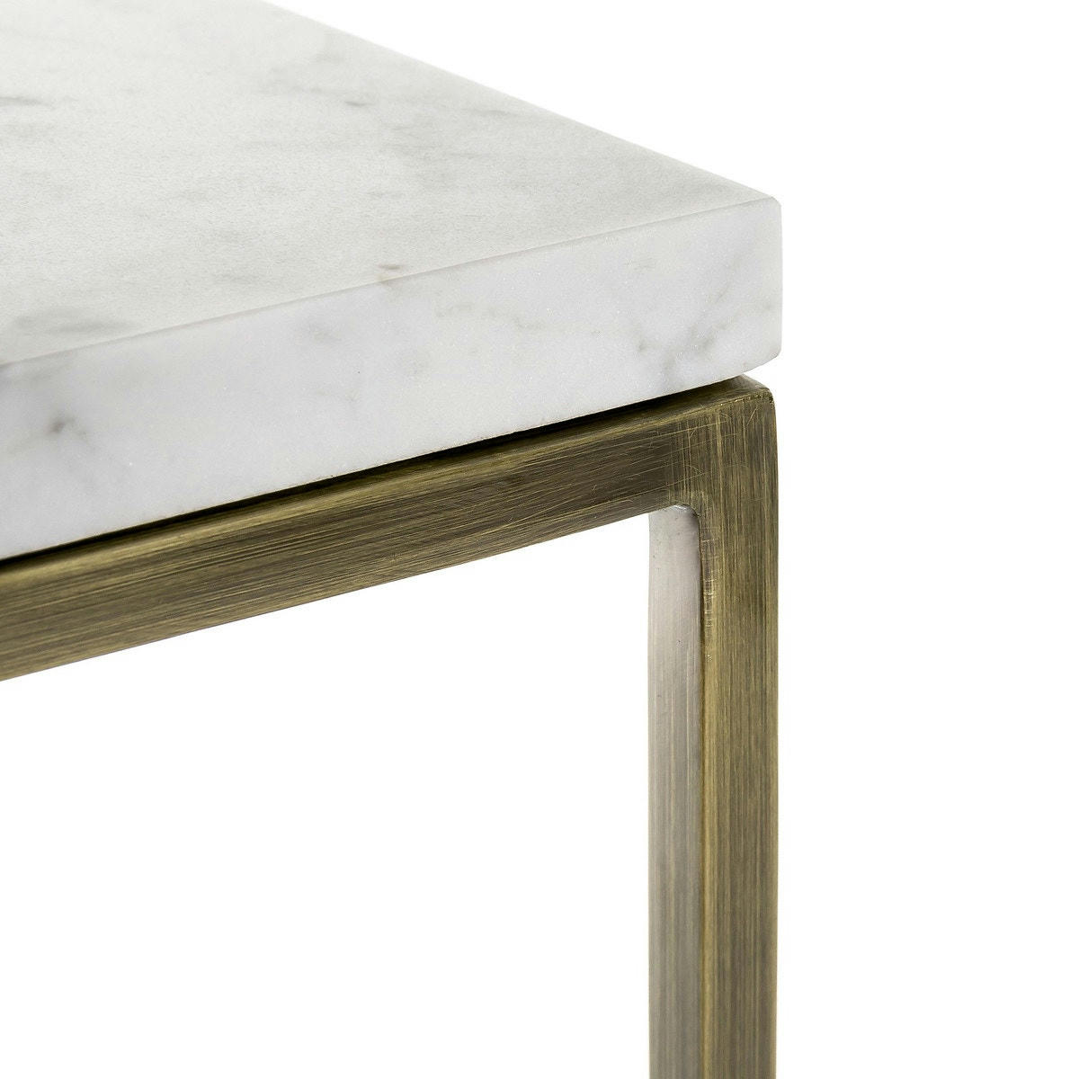 Console effet laiton vieilli/marbre, Mahaut