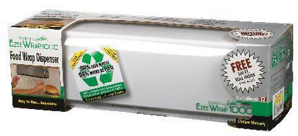 E-Zee Wrap Non-stick Food Plastic Wrap Dispenser with 500-ft Plastic Wrap Included