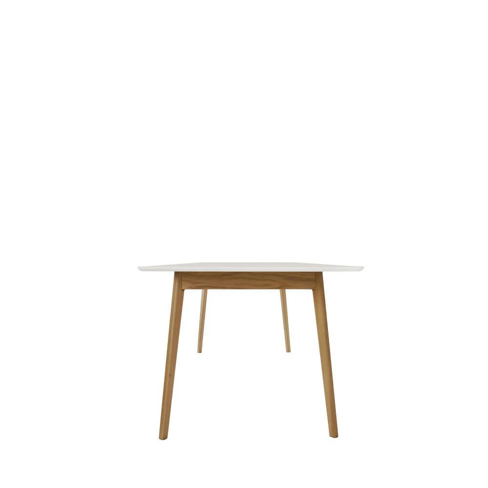 SKOLL - Table à manger extensible 180-230x80cm blanc cassé
