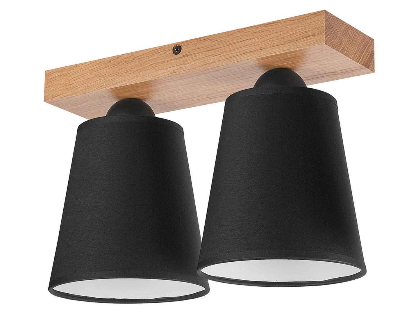 Lampa sufitowa Lula 2-punktowa tkaninowa brązowo-czarna