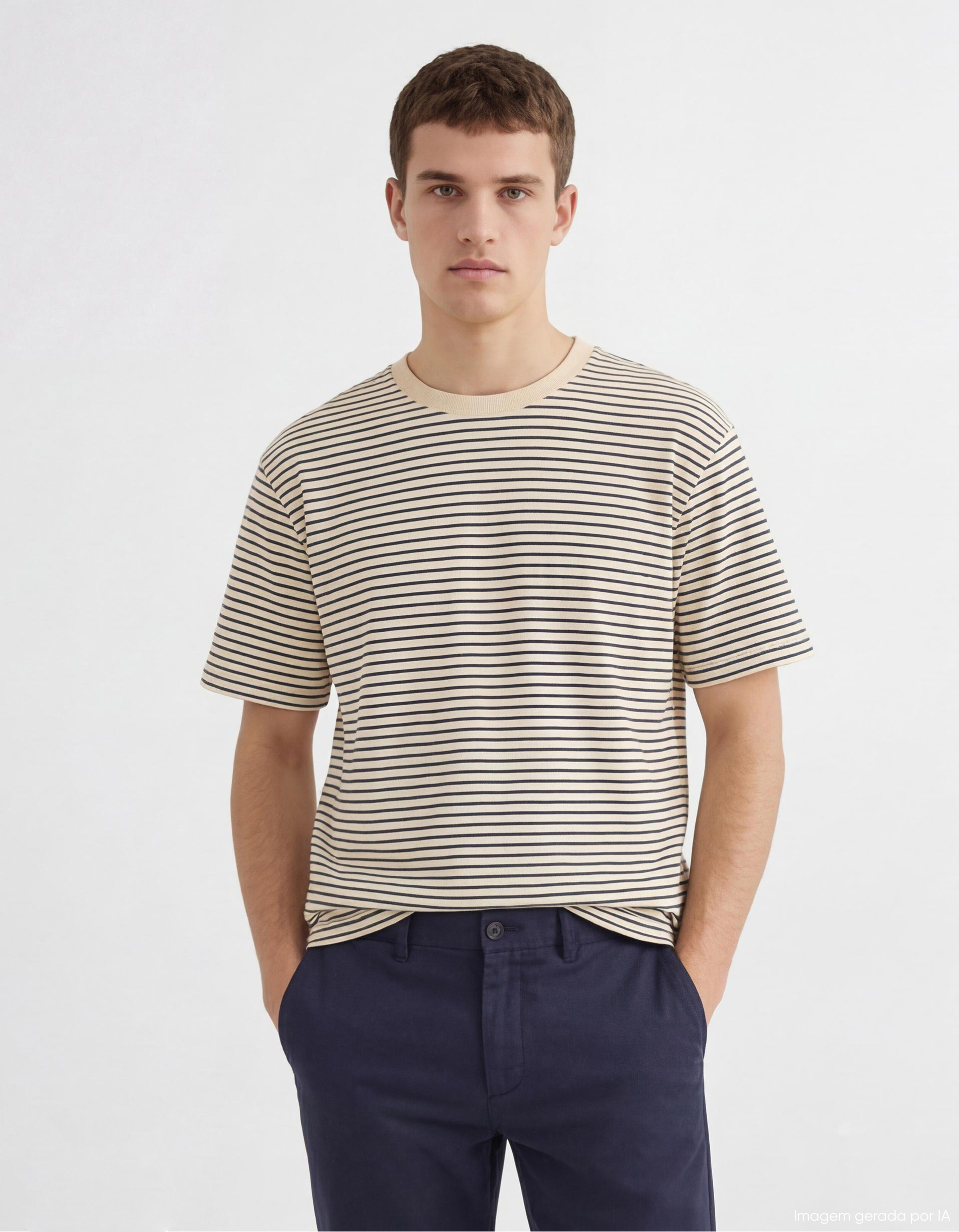 T-shirt Jersey, Homem, Azul Escuro