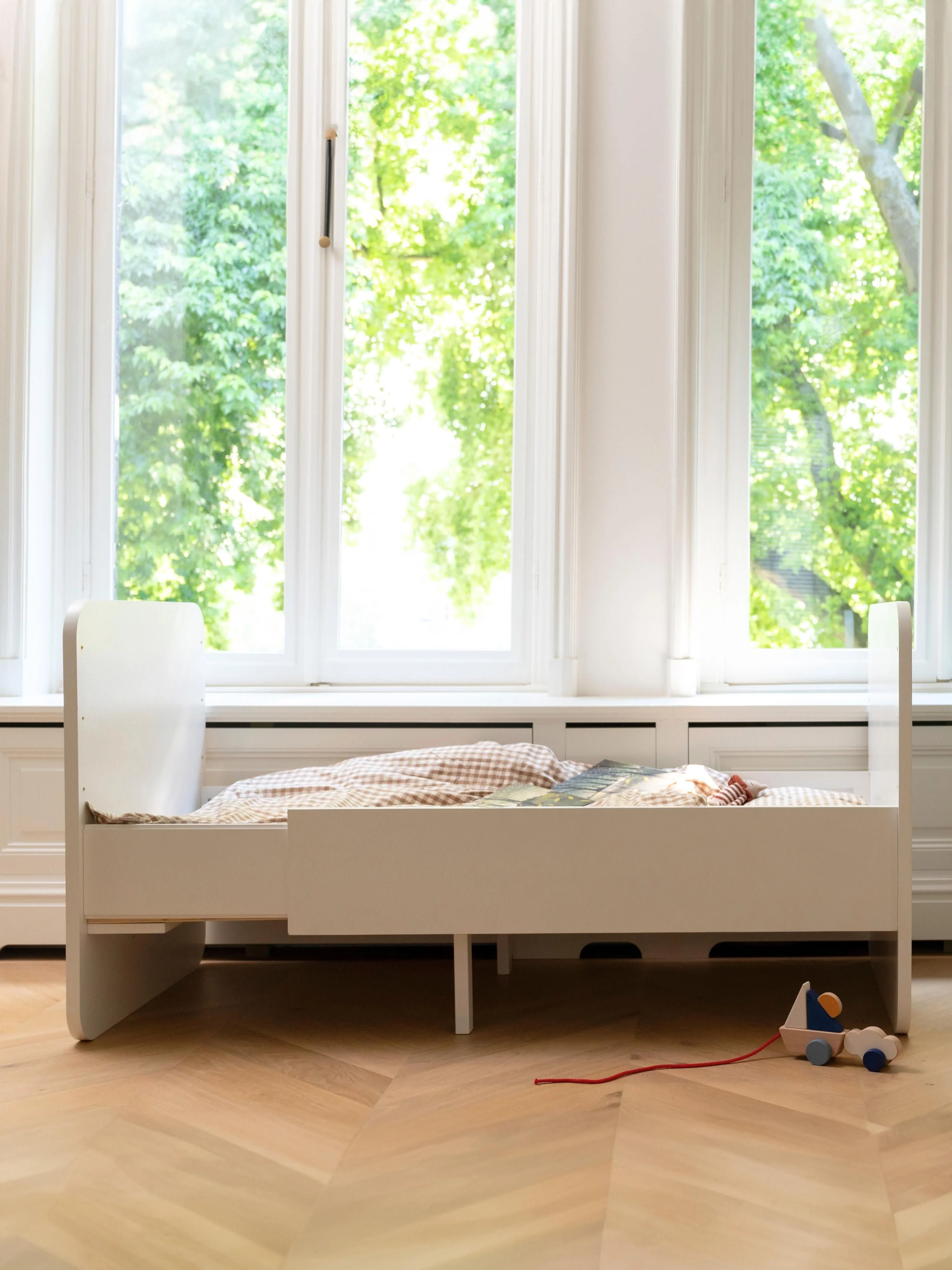 Babybett mit Erweiterung zum Kinderbett, 70 x 120/160 cm