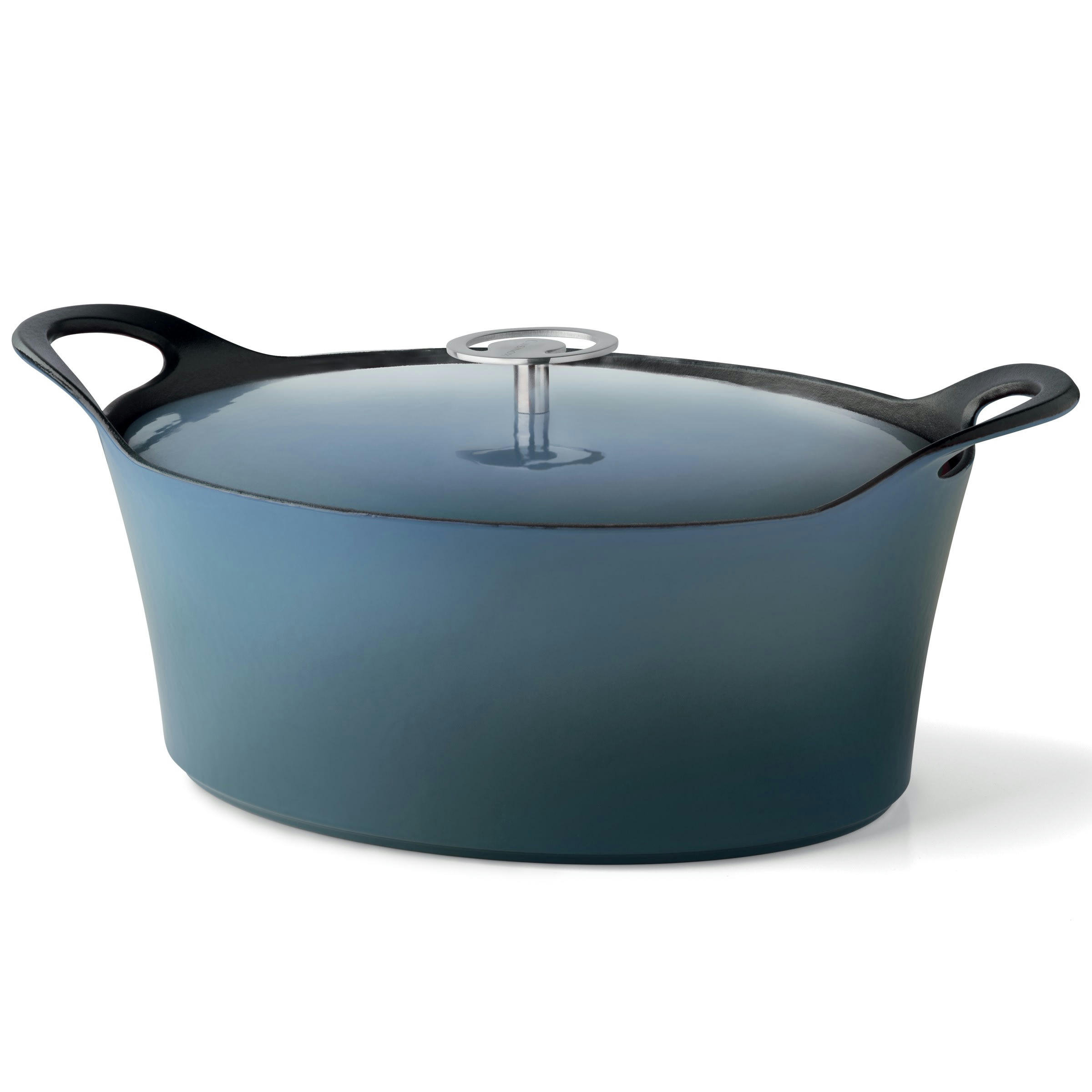 VOLCAN - Cocotte ovale bleue 29cm