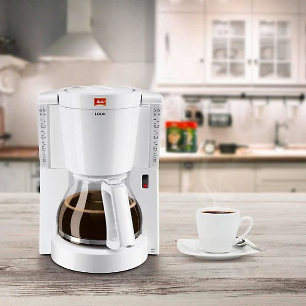 Machine a Cafe - Cafetiere ElectriqueMELITTA LOOK IV 1011-01 - 15 tasses - Filtre - Blanc