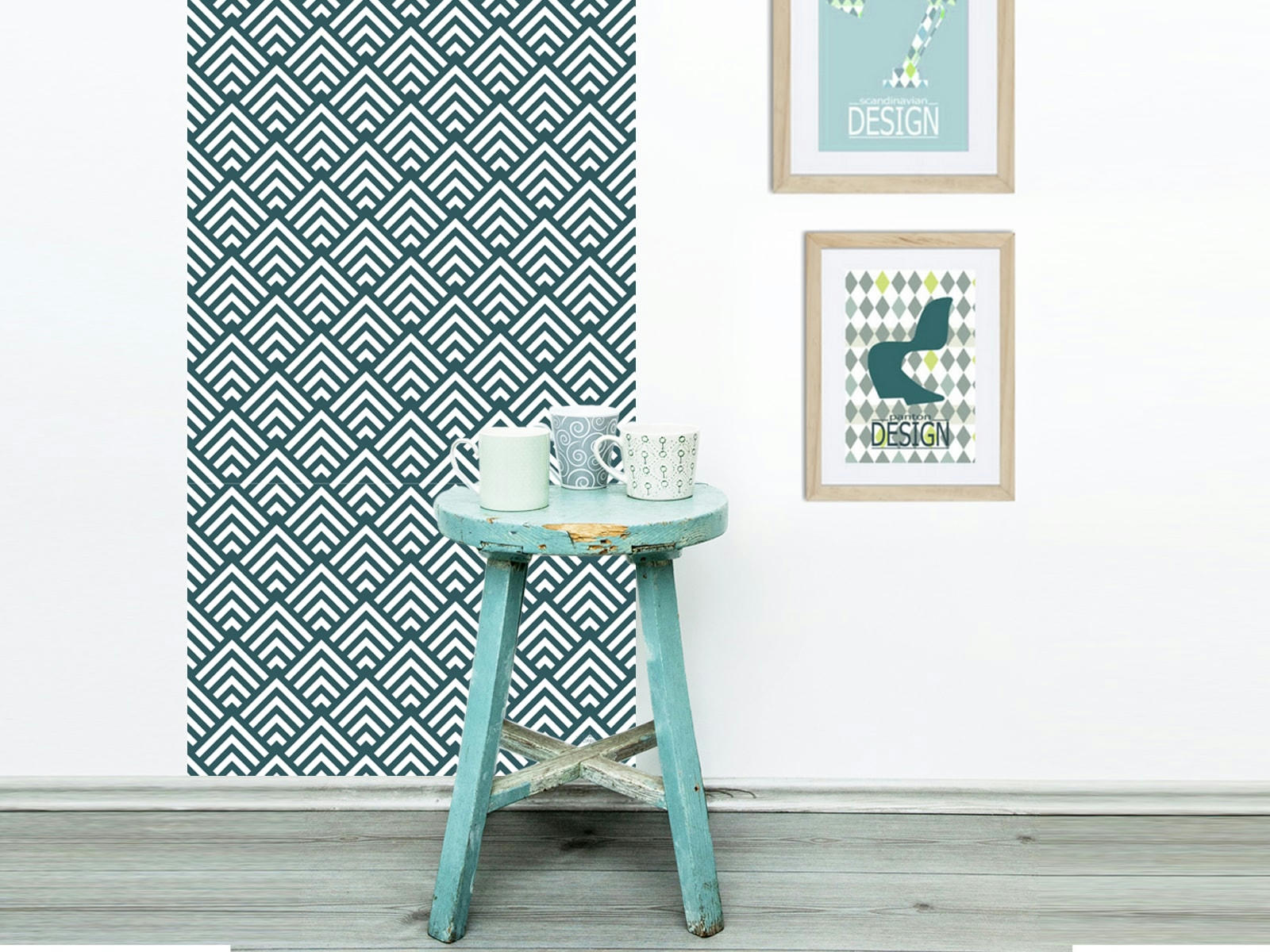 - Papier peint adhésif crépuscule jade 60cmx2m50