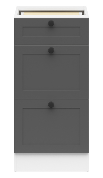 Szafka kuchenna dolna Junona Line 40 cm z szufladami grafit