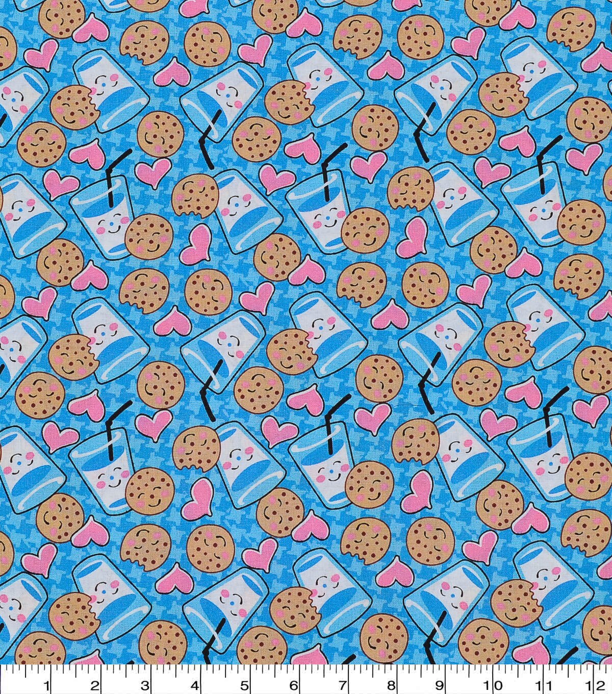 Cookies And Milk Novelty Cotton Fabric