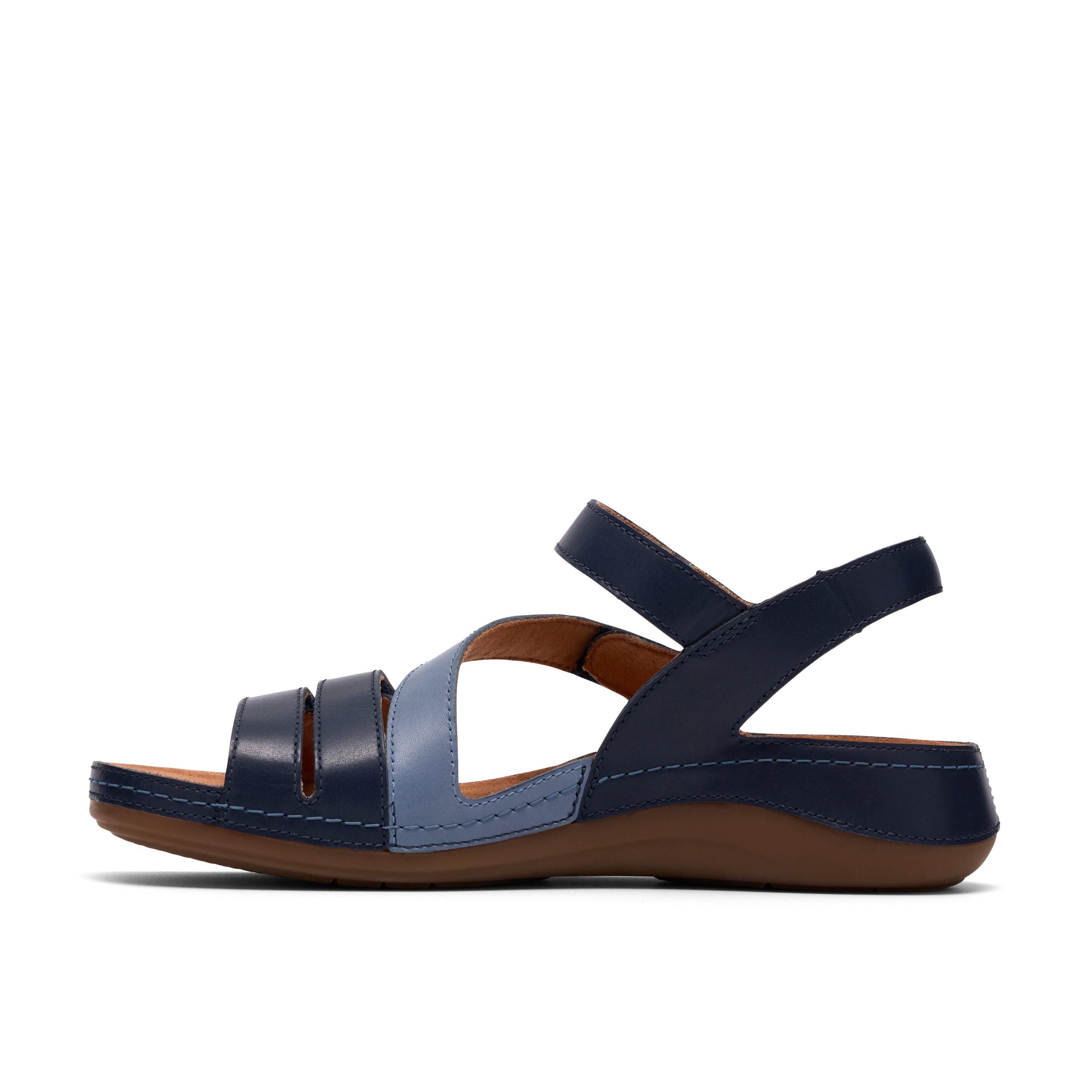 Clarks Cecily Mix Blue Combination Flat Sandals