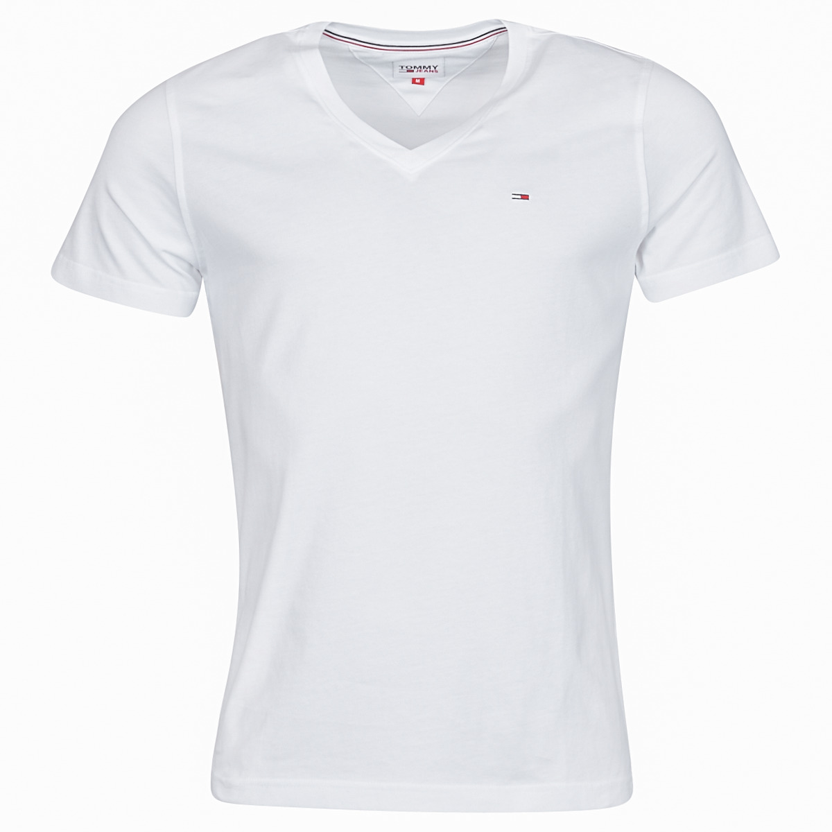 Tommy Jeans - TJM ORIGINAL JERSEY TEE V NECK - White