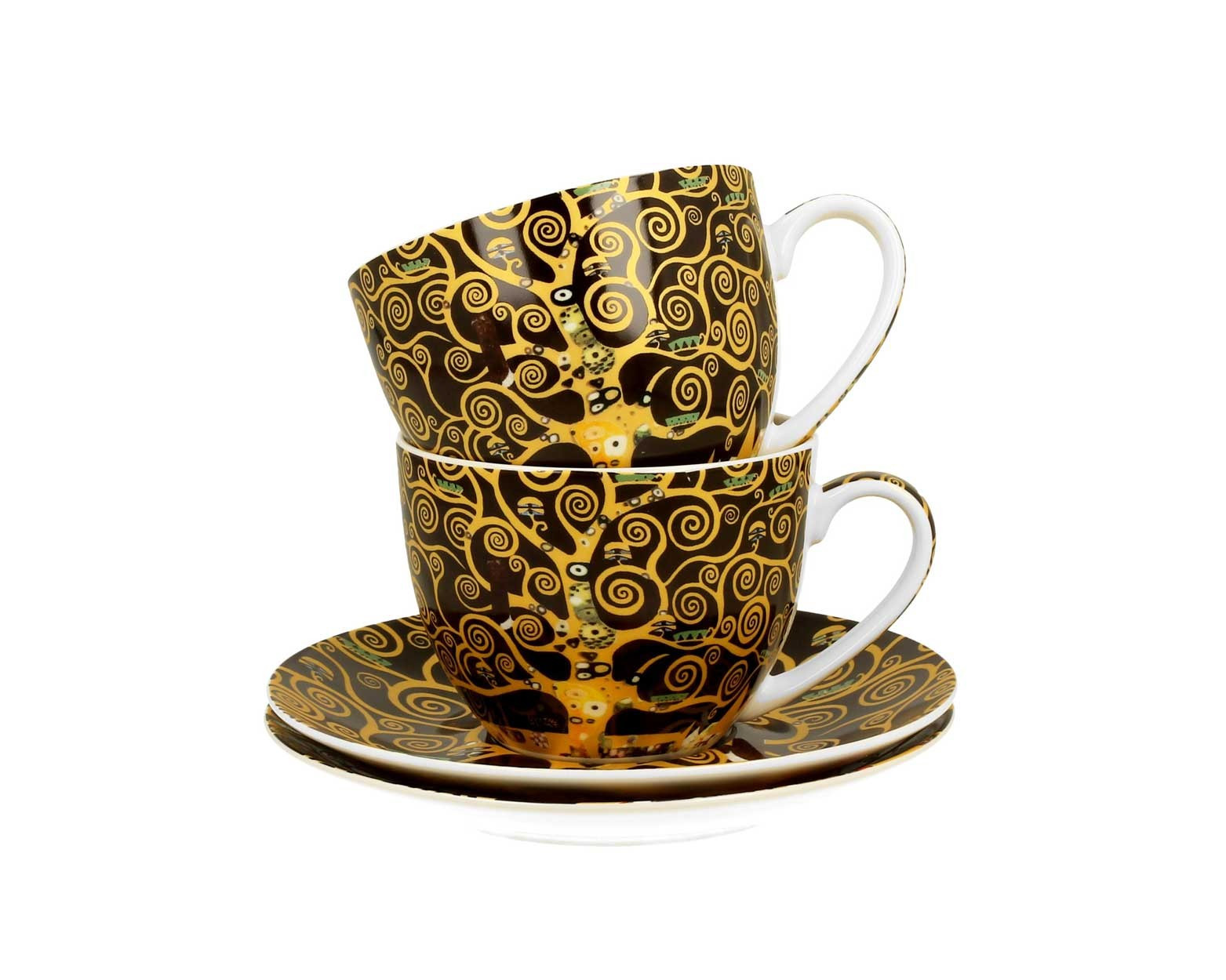 Zestaw 2 filiżanek Klimt Tree Of Life 250 ml do Kawy Herbaty