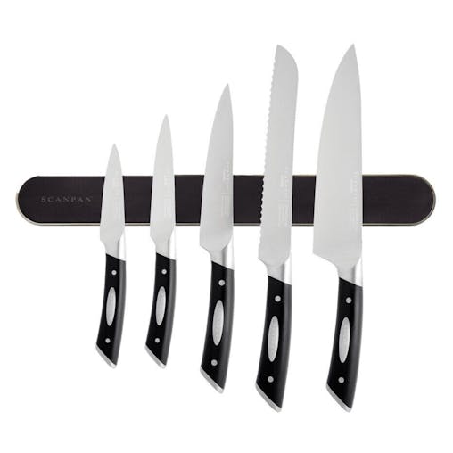 Classic Scanpan 6Pc Magnetic Knife Rack Set Wall Mounted 6 Piece