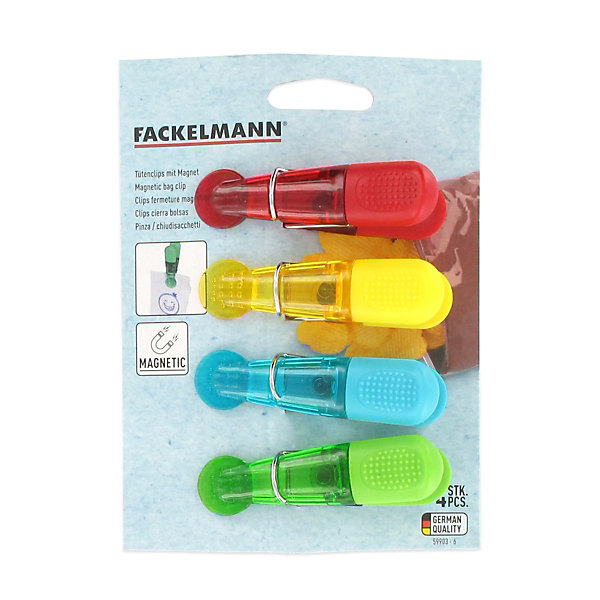 Lot de 4 pinces magnétiques Fackelmann Tecno