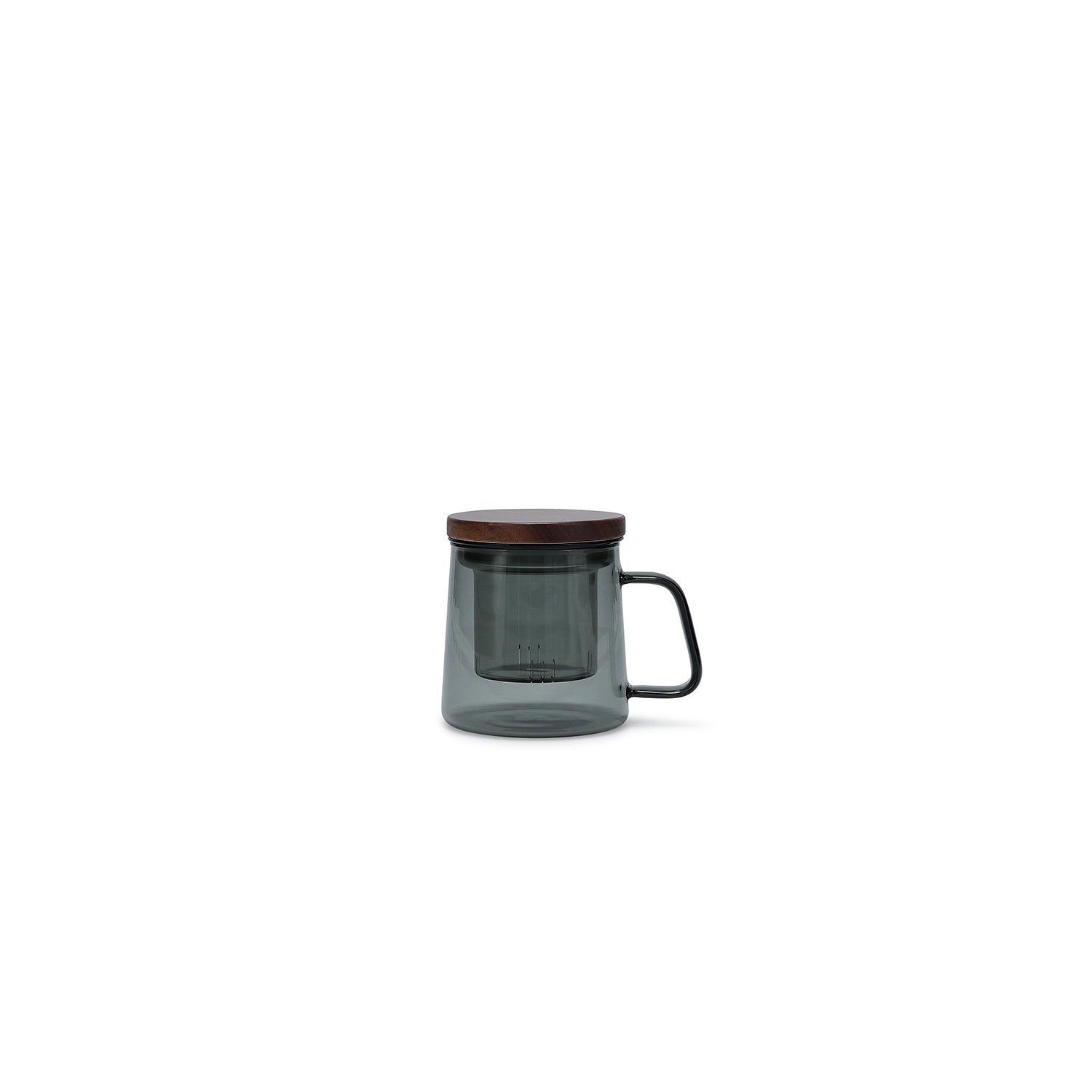 S|P Collection - Beker 37cl met glazen filter en deksel grijs Luma