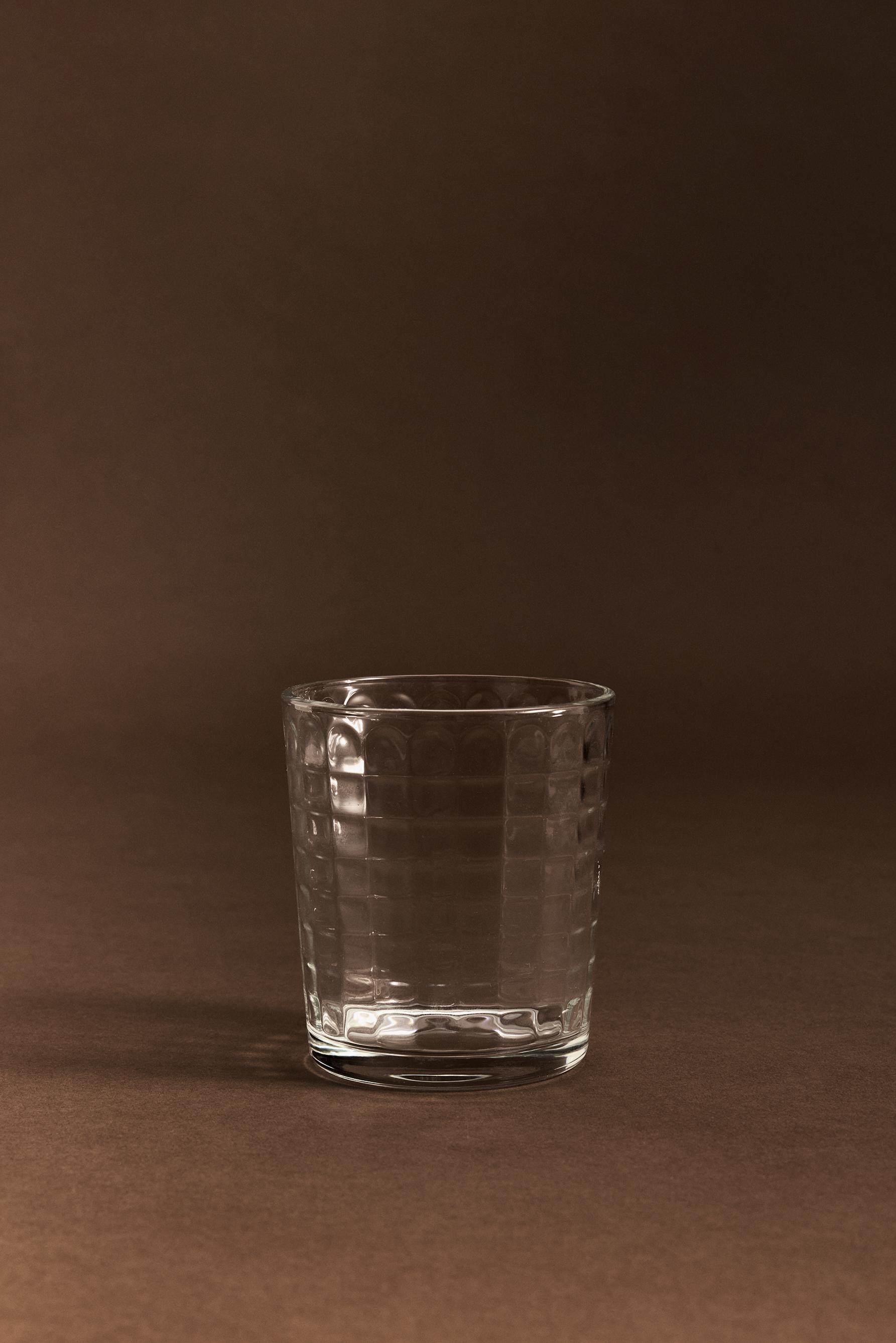 Pack 4 vasos vidrio grabado geométrico 260 ml