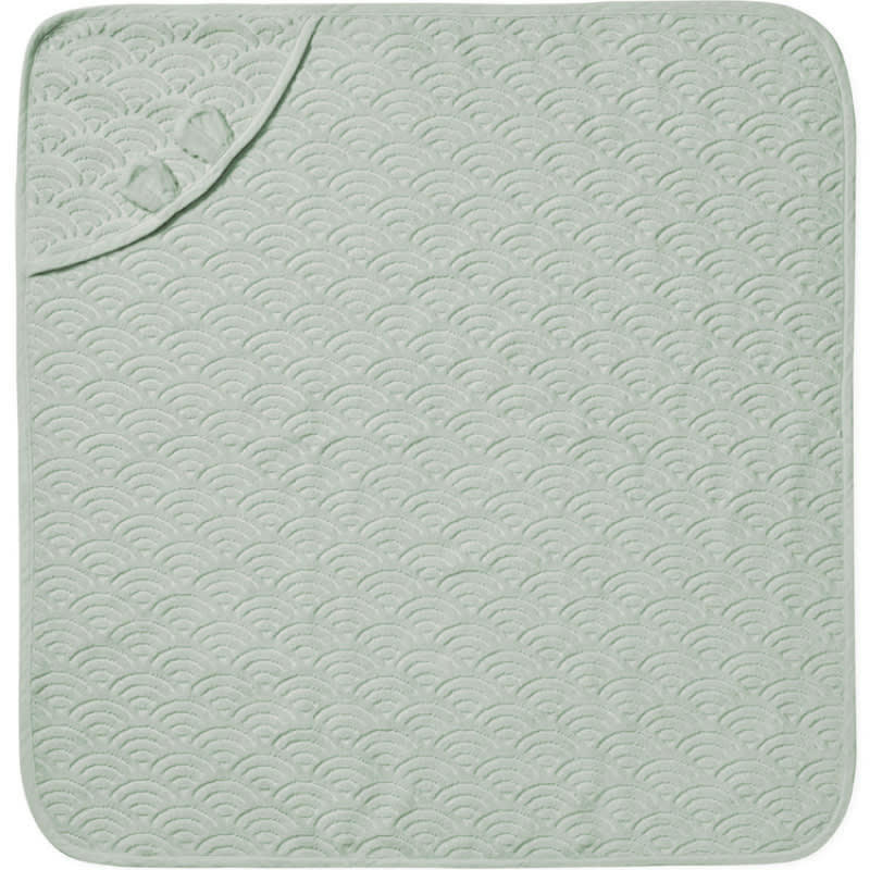 - Cape de bain ours vert sauge (80 x 80 cm)