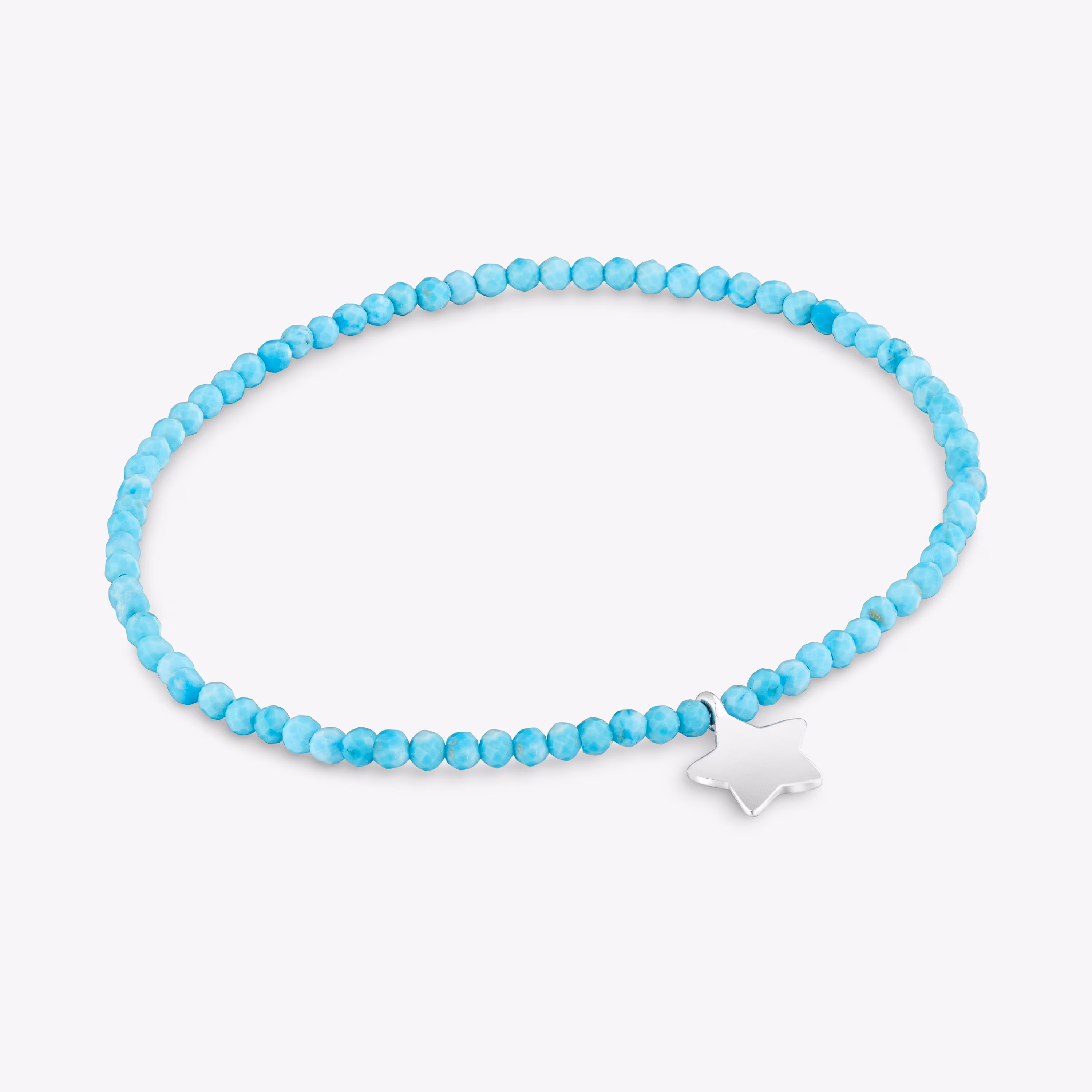 Pulsera elástica con magnesia azul y estrella de plata TOUS Motivos