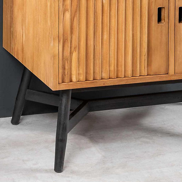 Meuble salle de bain en teck Mya 90 cm