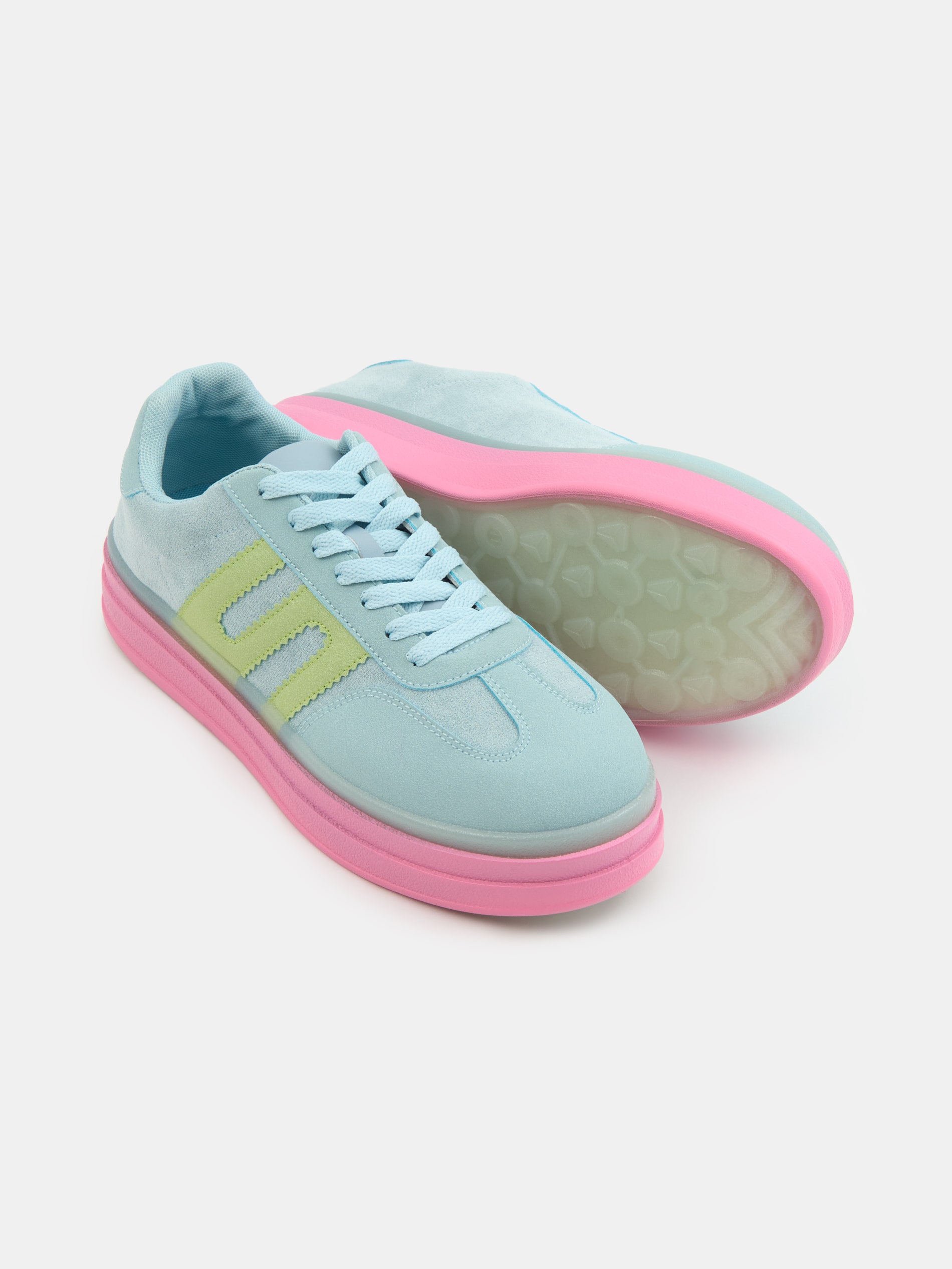 Sneakersy z imitacji zamszu
