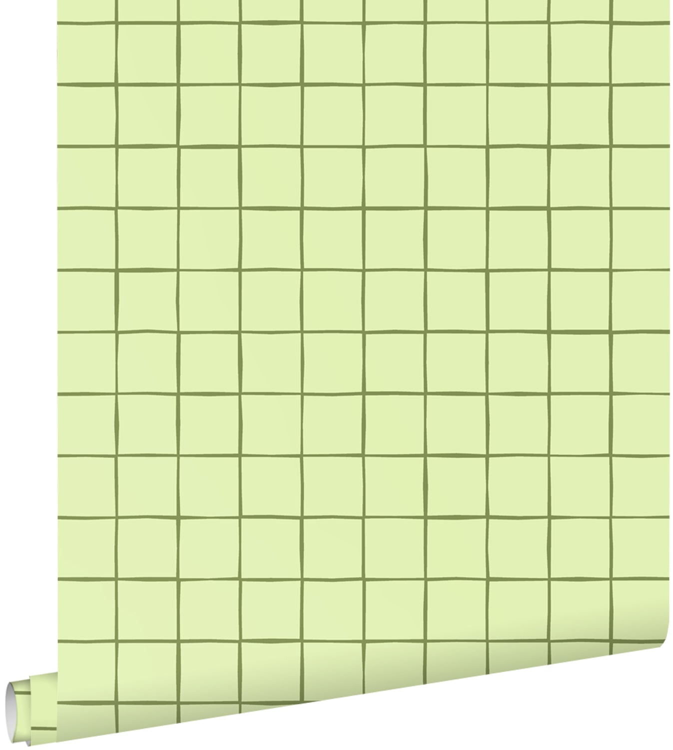 ESTAhome behang geblokt motief groen - 50 x 900 cm - 131592