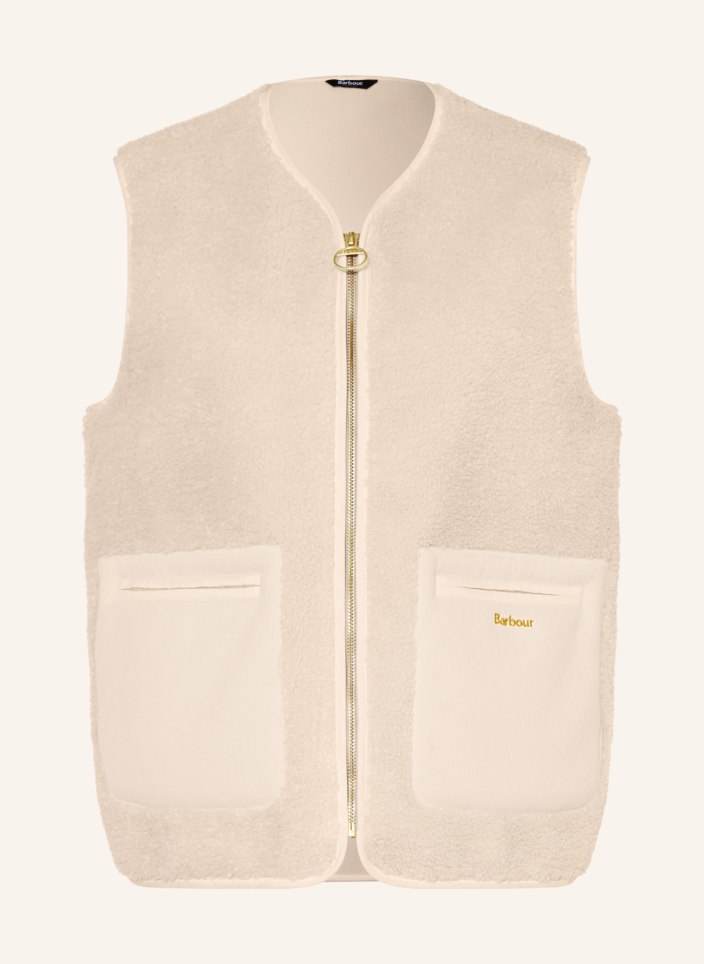 Barbour Teddyfell-Weste BAINFORD im Materialmix