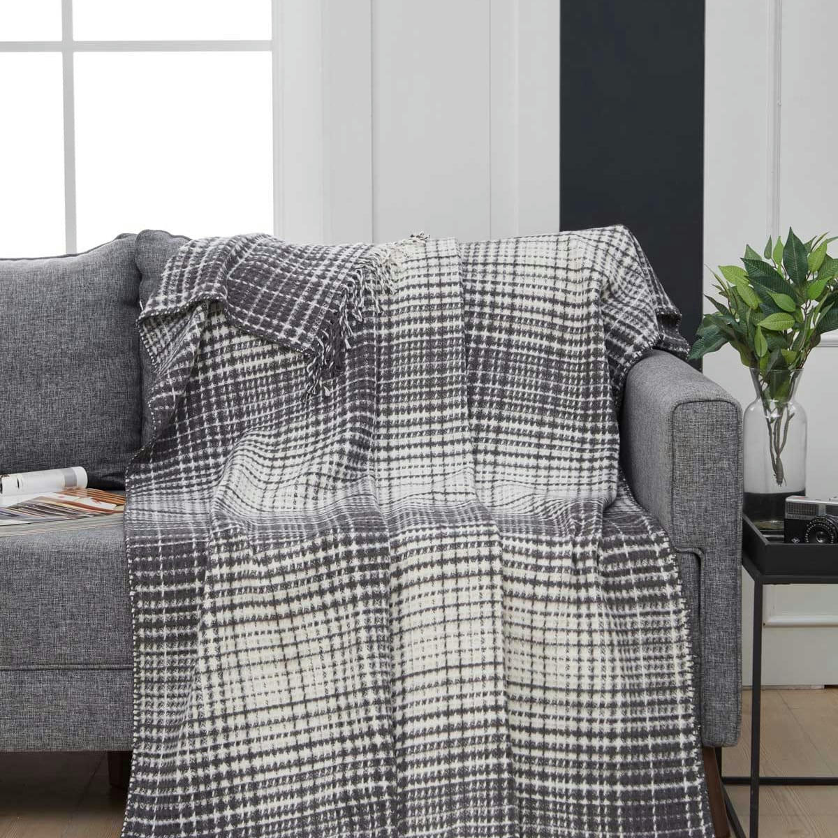AVIOR - Plaid  anthracite 130x170 cm
