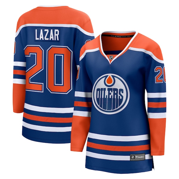 Curtis Lazar Edmonton Oilers  Women's Home Breakaway Jersey - Royal