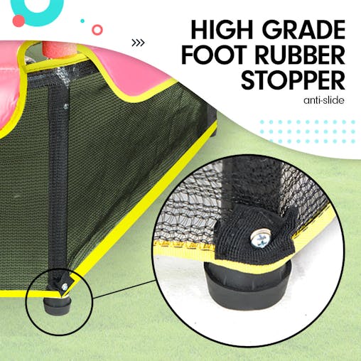 NNEDPE Kahuna Mini 4.5ft Trampoline Blue Pink