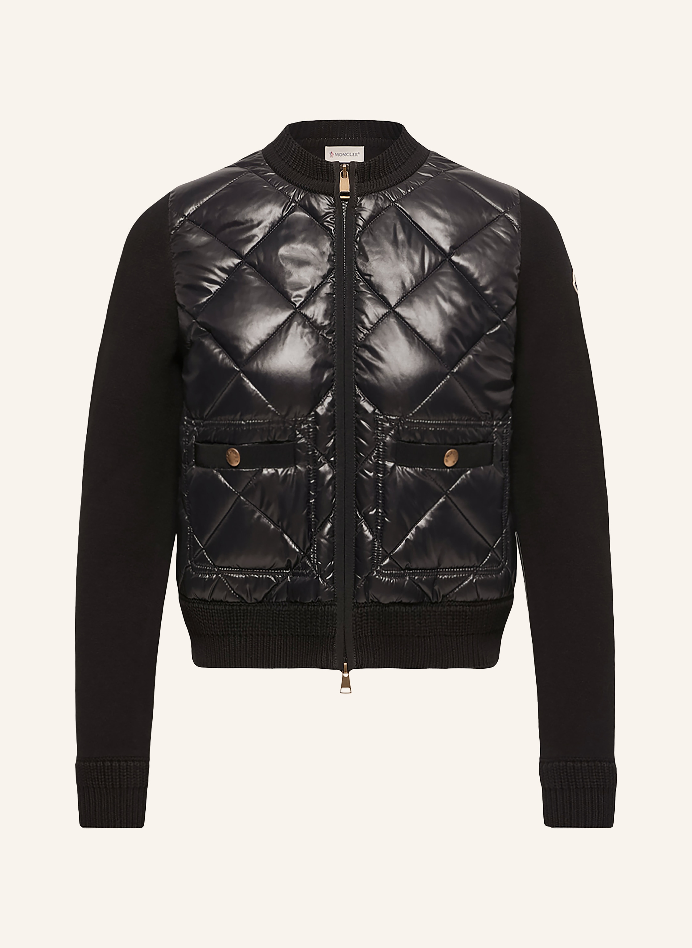 MONCLER Lightweight-Daunenjacke im Materialmix