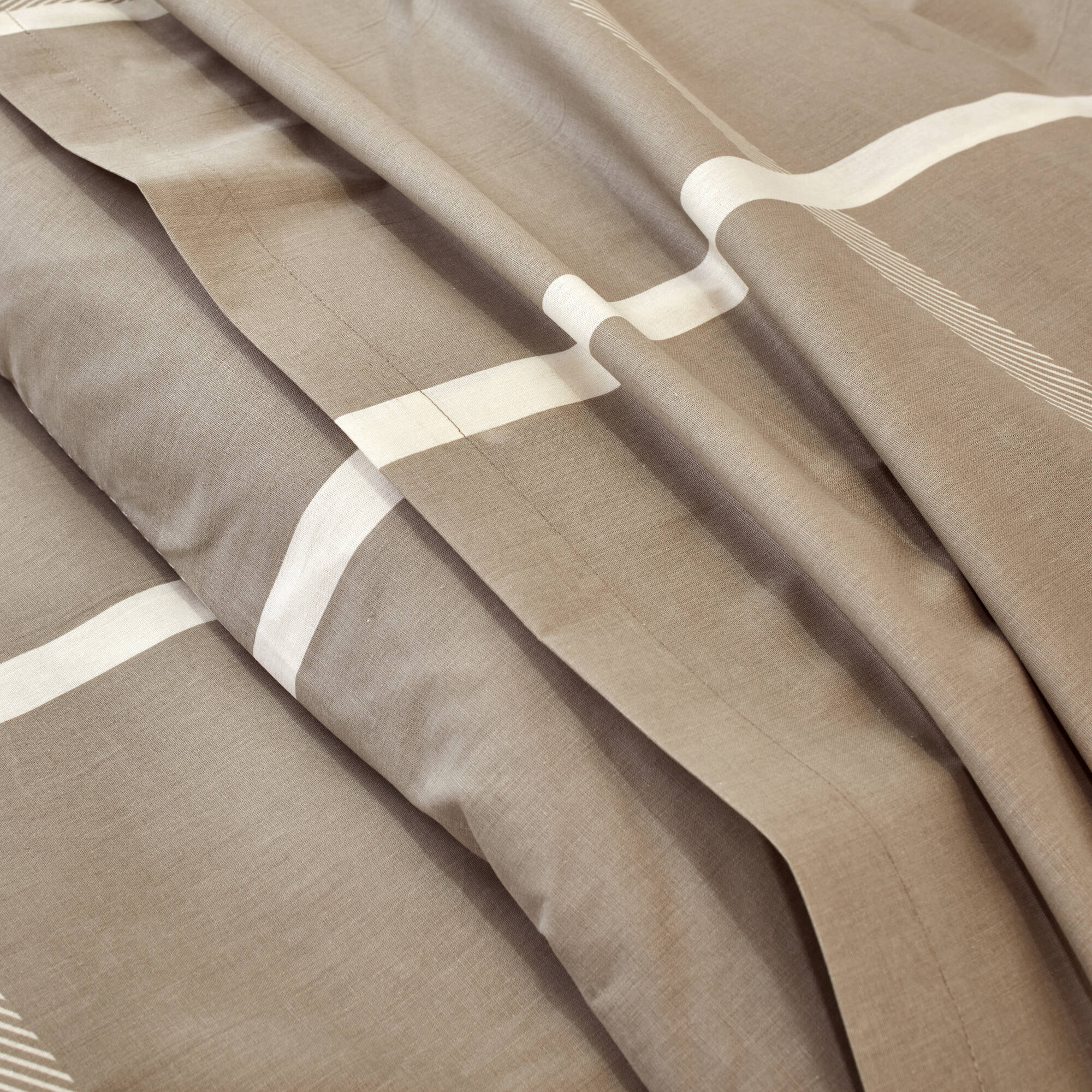 Linge de lit César en coton imprimé carreaux
