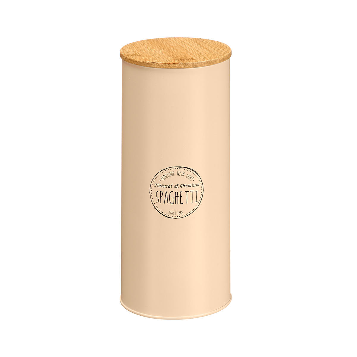 Lata bege para esparguete