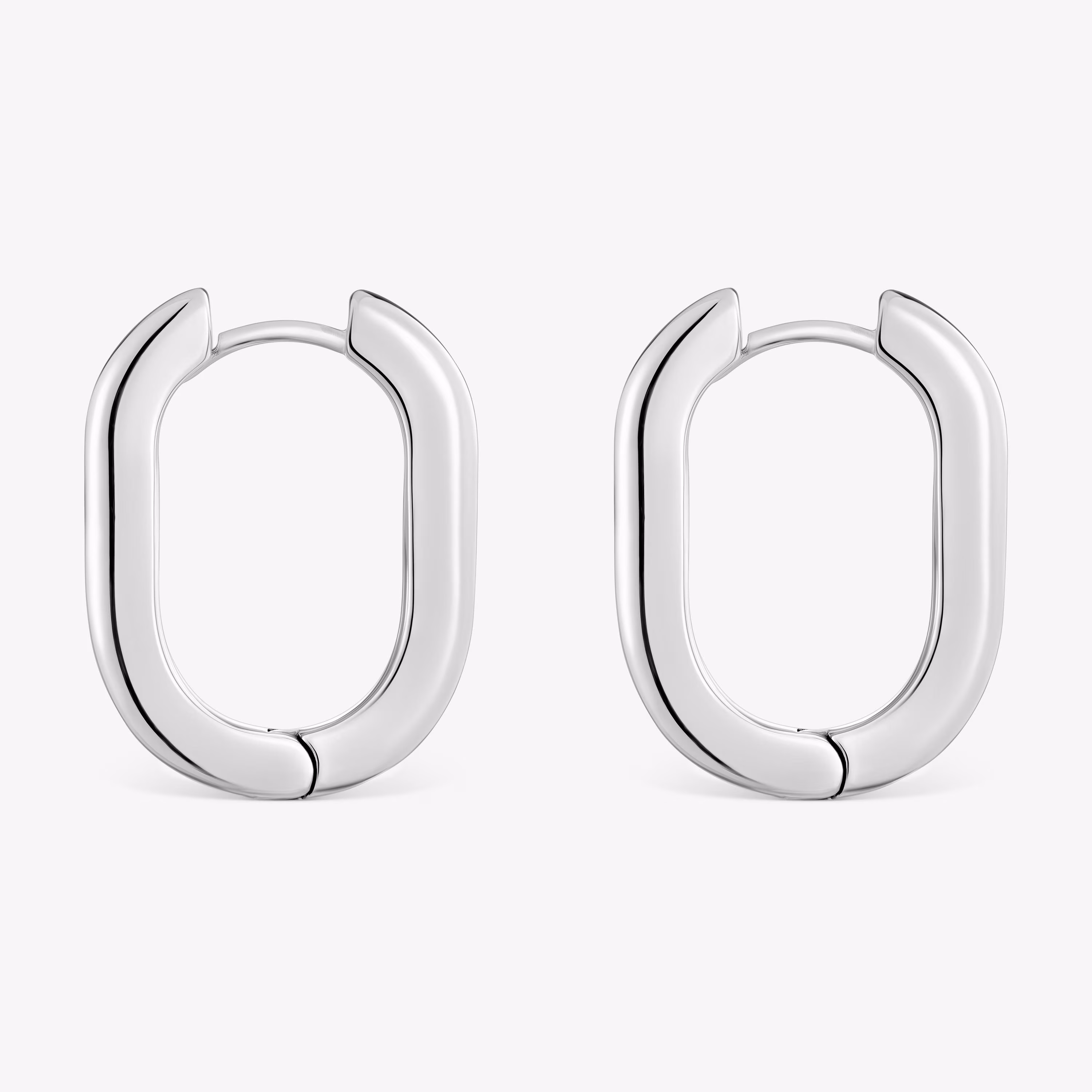 Pendientes aro largos de plata 22 mm Basicos