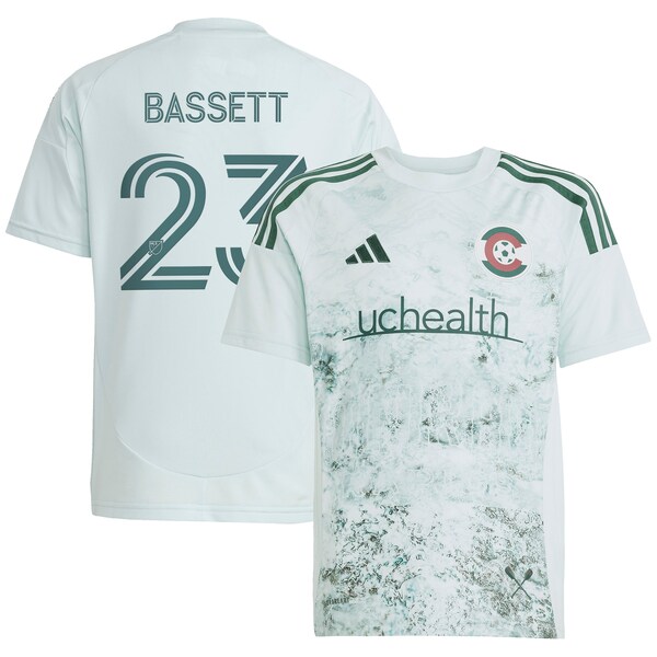 Cole Bassett Colorado Rapids adidas Youth 2025 Headwaters Replica Player Jersey - Green