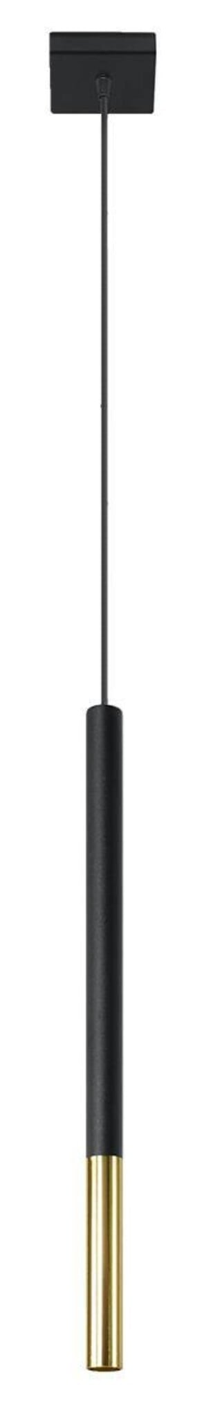 Sollux hanglamp Mozaica - 1 lichts - 8 x 100  cm - zwart goud