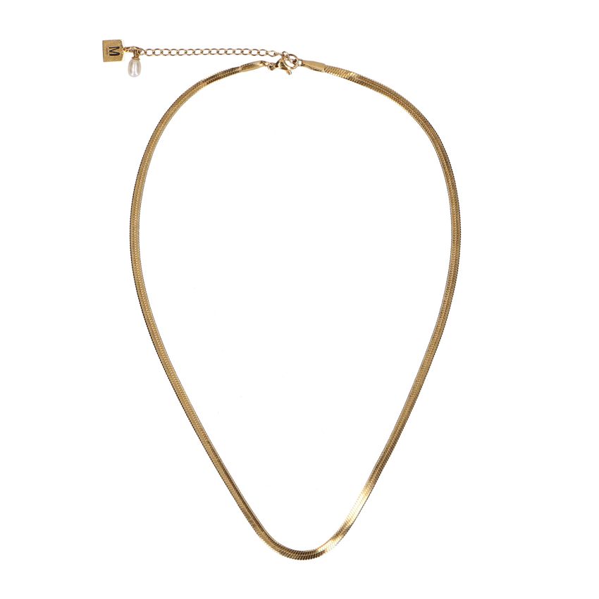 Manfield Goudkleurige ketting van stainless steel