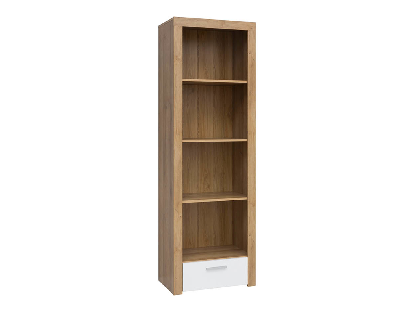 Regał Balder 62 cm z szufladą i 4 półkami dąb riviera