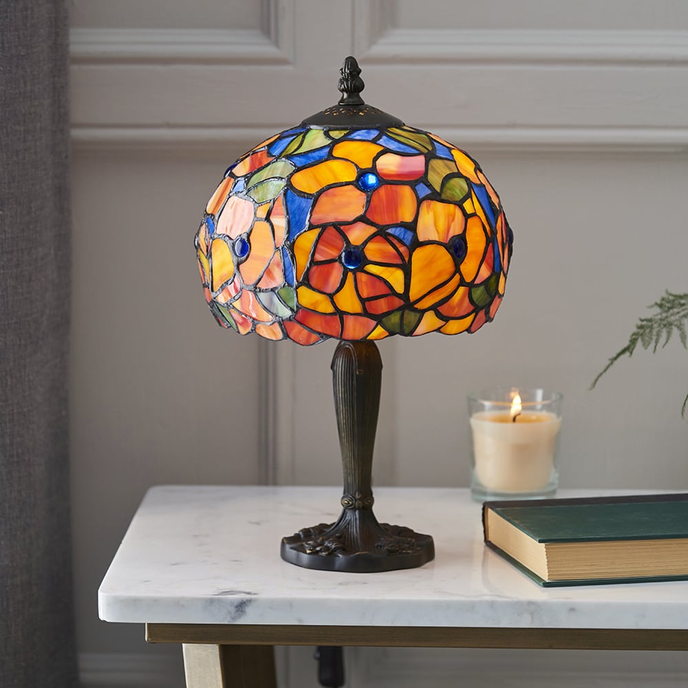 Floral Tiffany Abatjour, 21cm