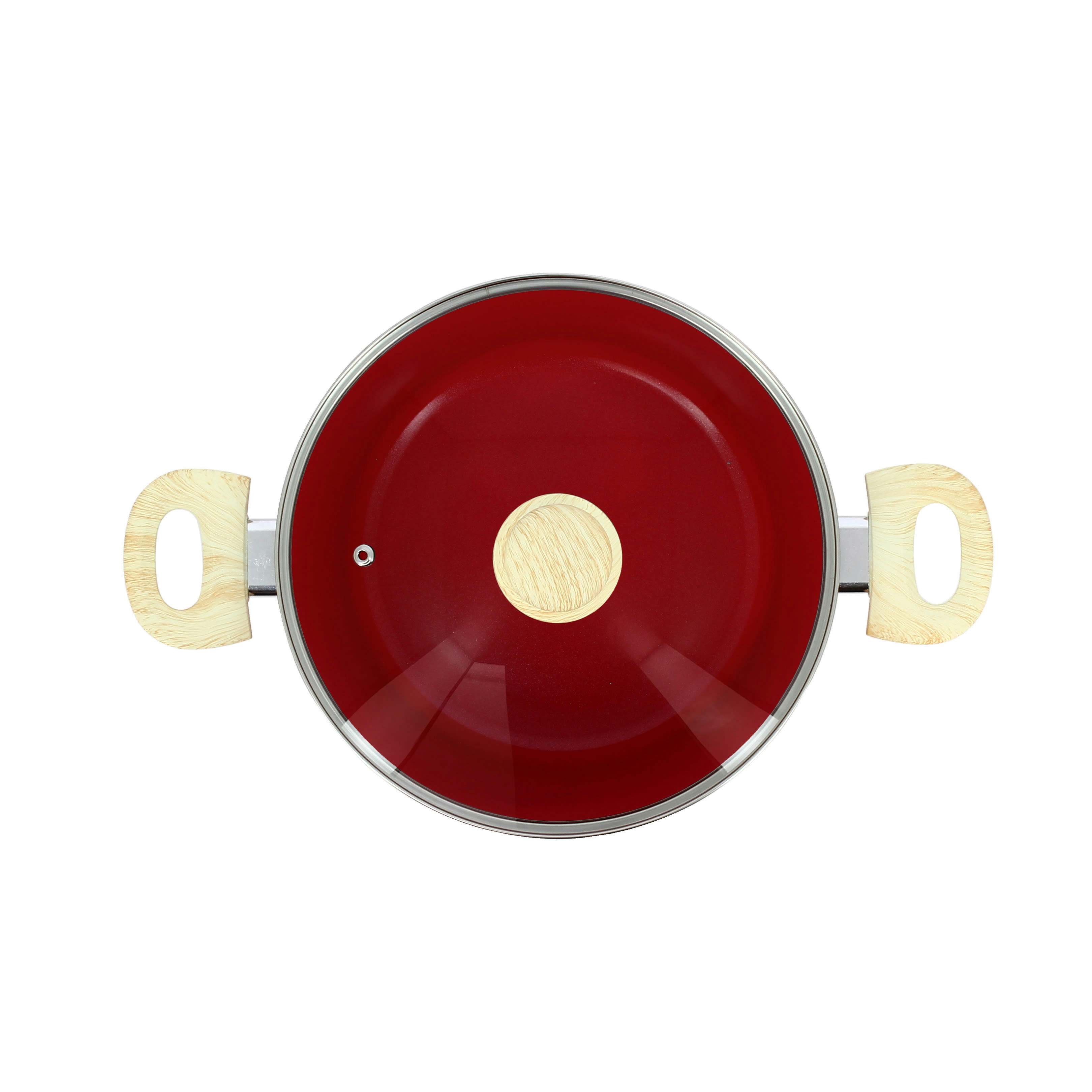 COLORAMA - Faitout en aluminium Ø24cm rouge - compatible induction