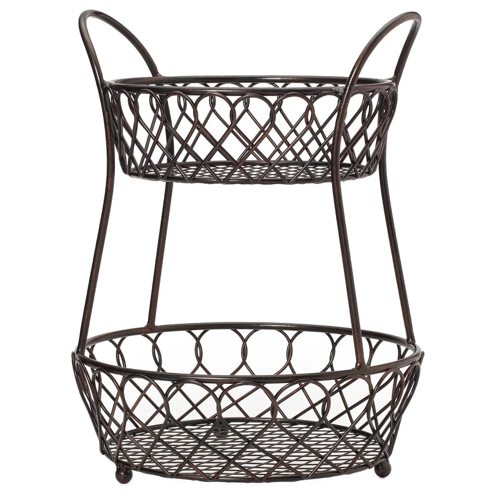 Gourmet Basics by Mikasa Loop And Lattice 2 Tier Basket