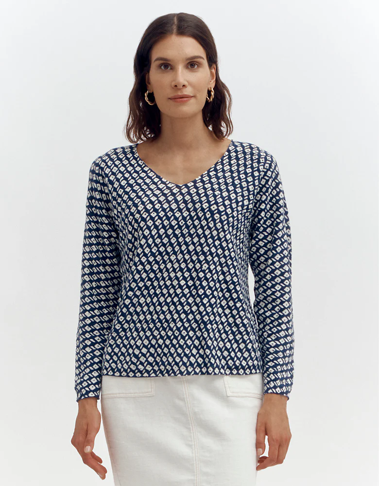 Pull maille imprimé ABBY-WEEK-ML/87163/881