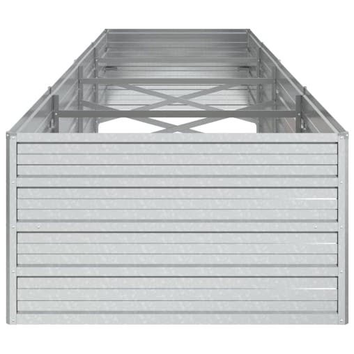 NNEVL Garden Raised Bed 320x80x45 cm Galvanized Steel Silver